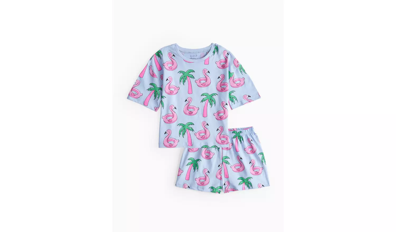 Blue Flamingo Printed Pyjama Set 10-11 years