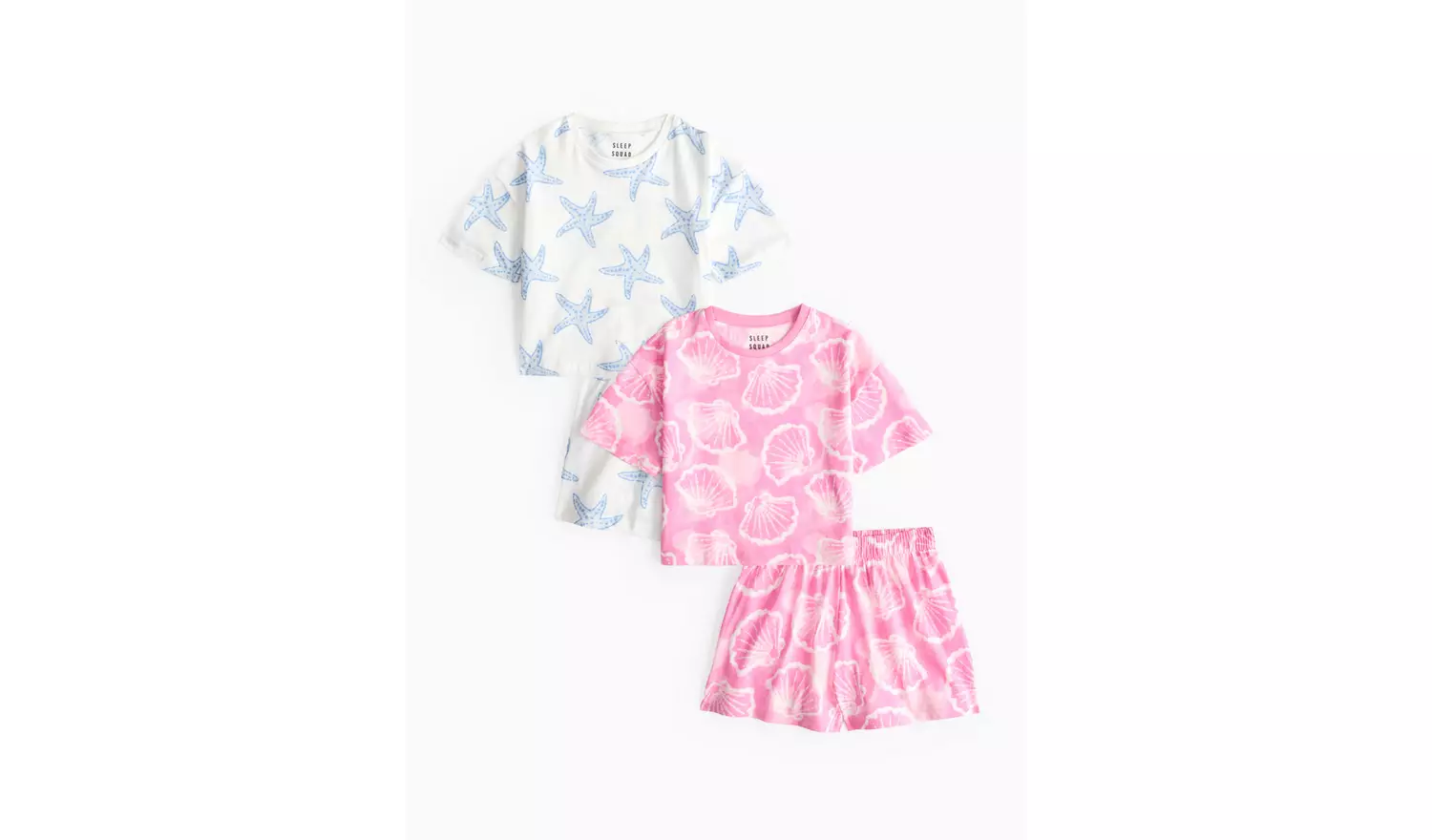Seashell Printed Pyjama Sets 2 Pack 5-6 years