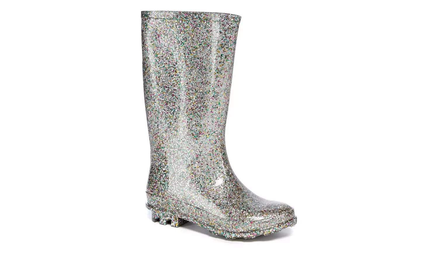 Silver Glittery Wellies - 8 Infant