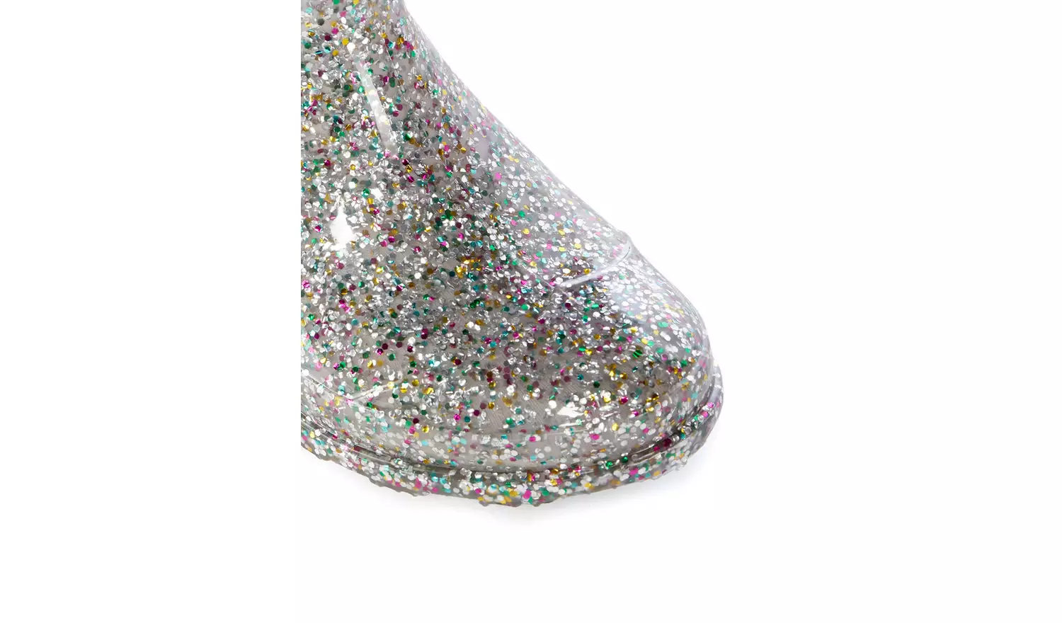 Silver Glittery Wellies - 7 Infant