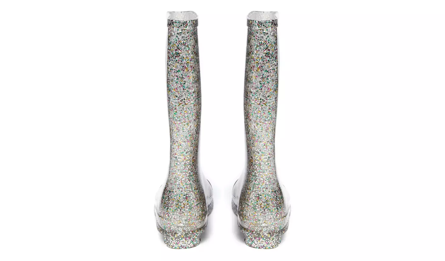 Silver Glittery Wellies - 7 Infant