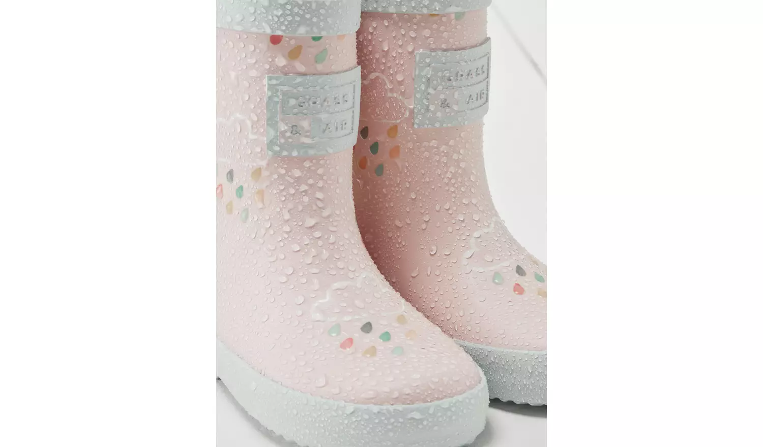 GRASS & AIR Little Kids Baby Pink Colour Revealing Wellies 4 Infant