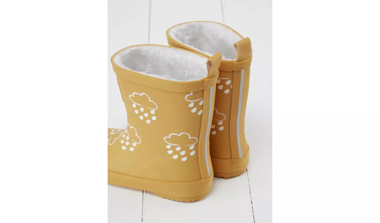 GRASS & AIR Ochre Colour Changing Kids Winter Wellies 7 Infant