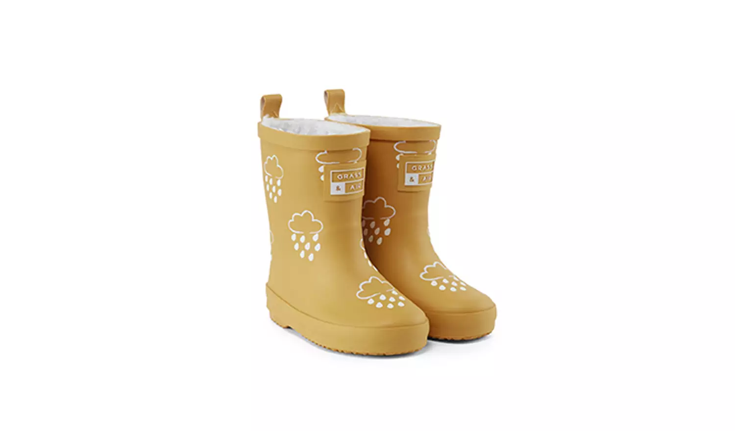 GRASS & AIR Ochre Colour Changing Kids Winter Wellies 8 Infant