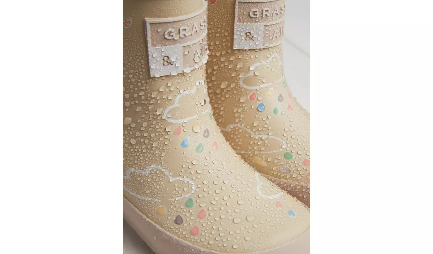 GRASS & AIR Stone Colour Changing Kids Winter Wellies 4 Infant