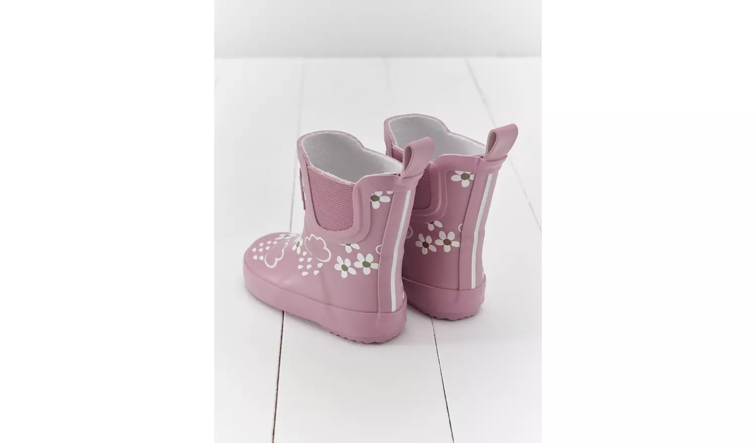 GRASS & AIR Short Flower Welly Boot Pink Bloom 13 Infant