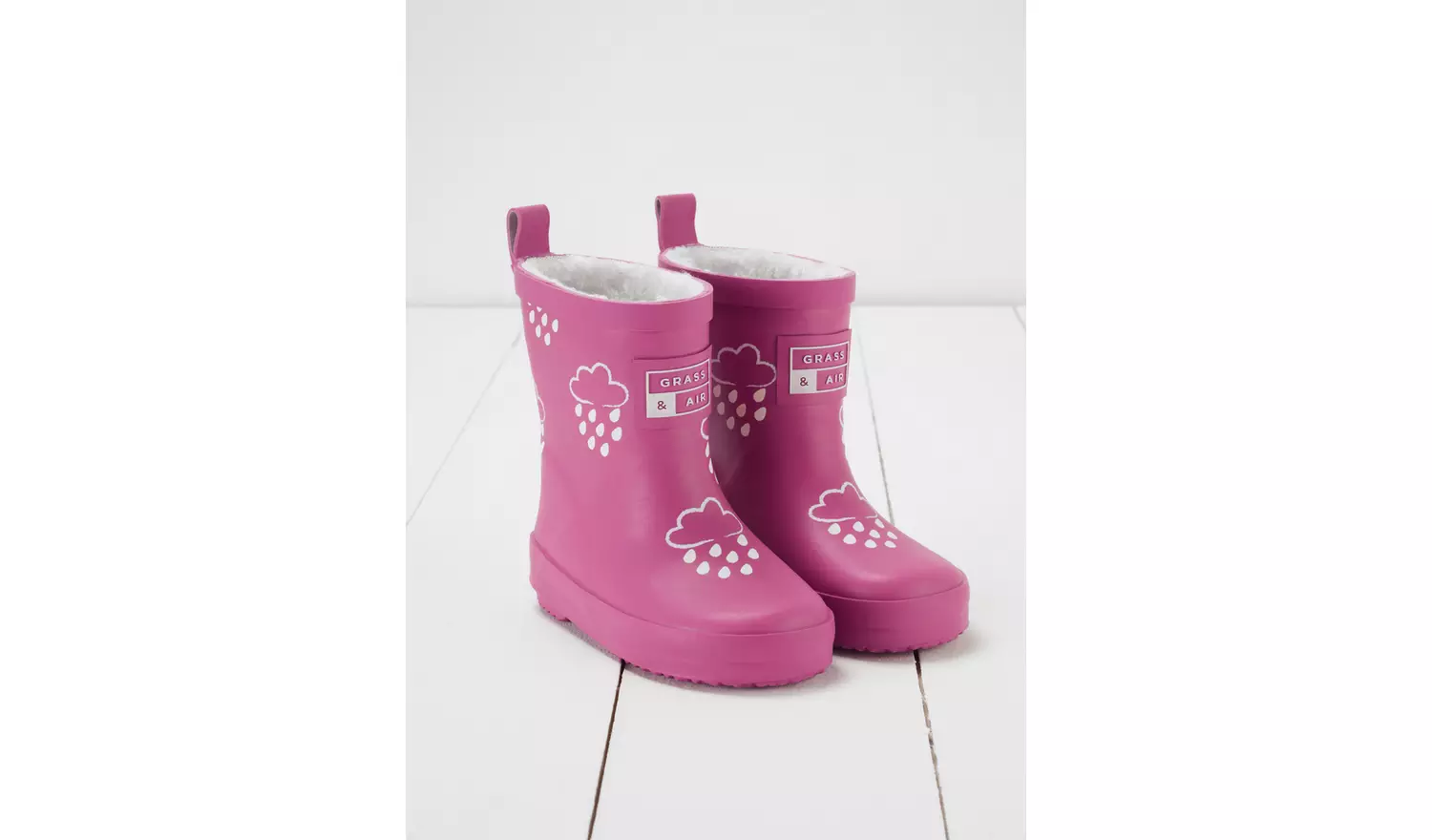GRASS & AIR Orchid Pink Colour Changing Kids Winter Wellies 4 Infant