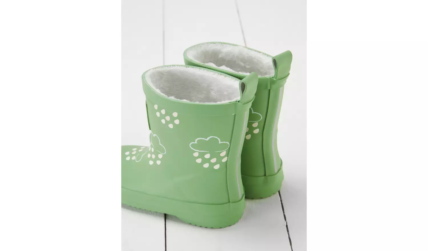 GRASS & AIR Olive Green Colour Changing Kids Winter Wellies 9 Infant