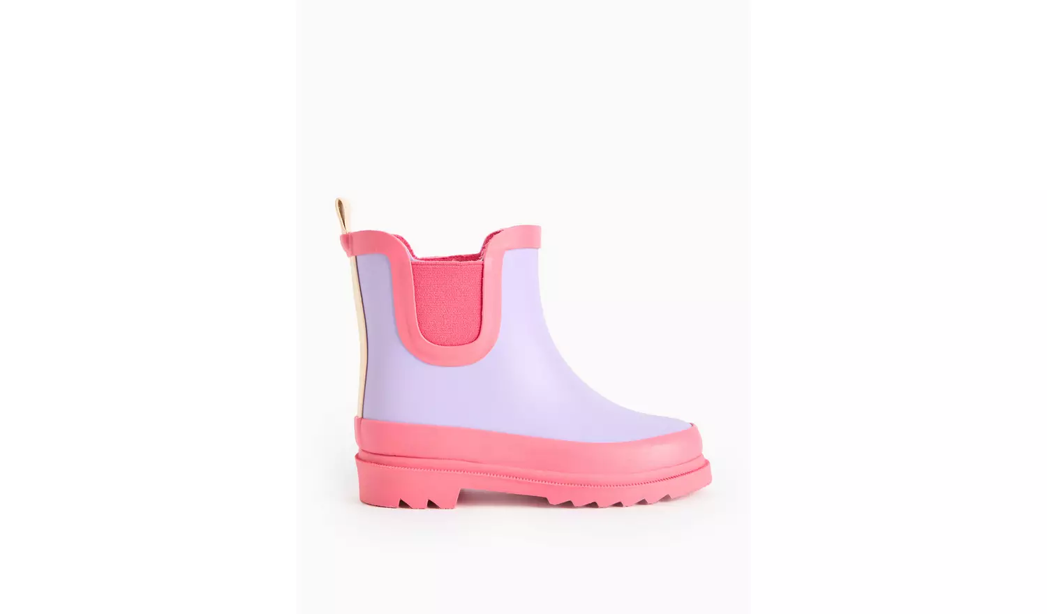 Lilac Colour Block Rubber Wellies 11 Infant