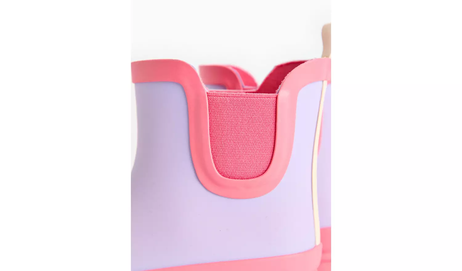 Lilac Colour Block Rubber Wellies 9 Infant