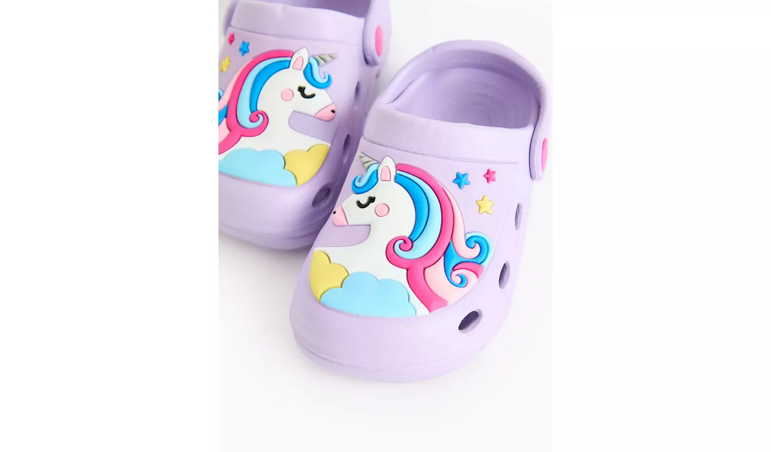 Lilac Unicorn Ankle Strap Clogs12-13 Infant