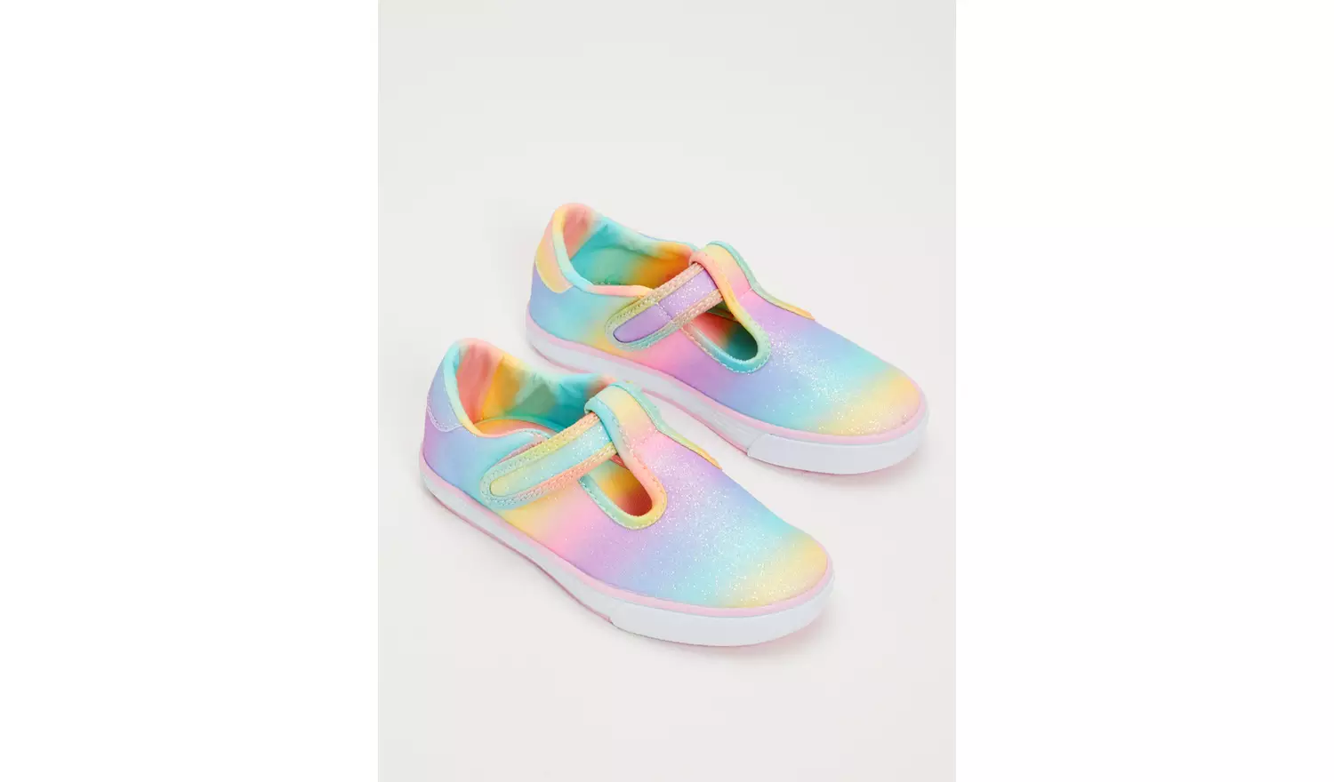 Rainbow Glitter Canvas Mary Jane - 8 Infant