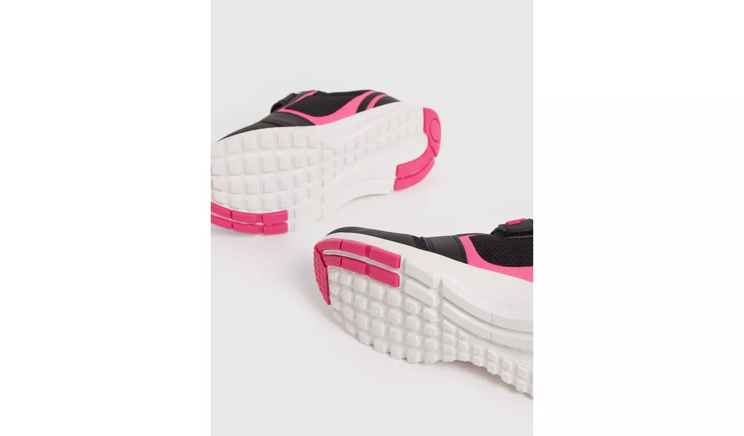 Black & Pink Knitted Trainers - 2