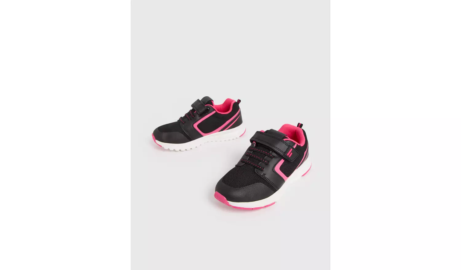 Black & Pink Knitted Trainers - 6