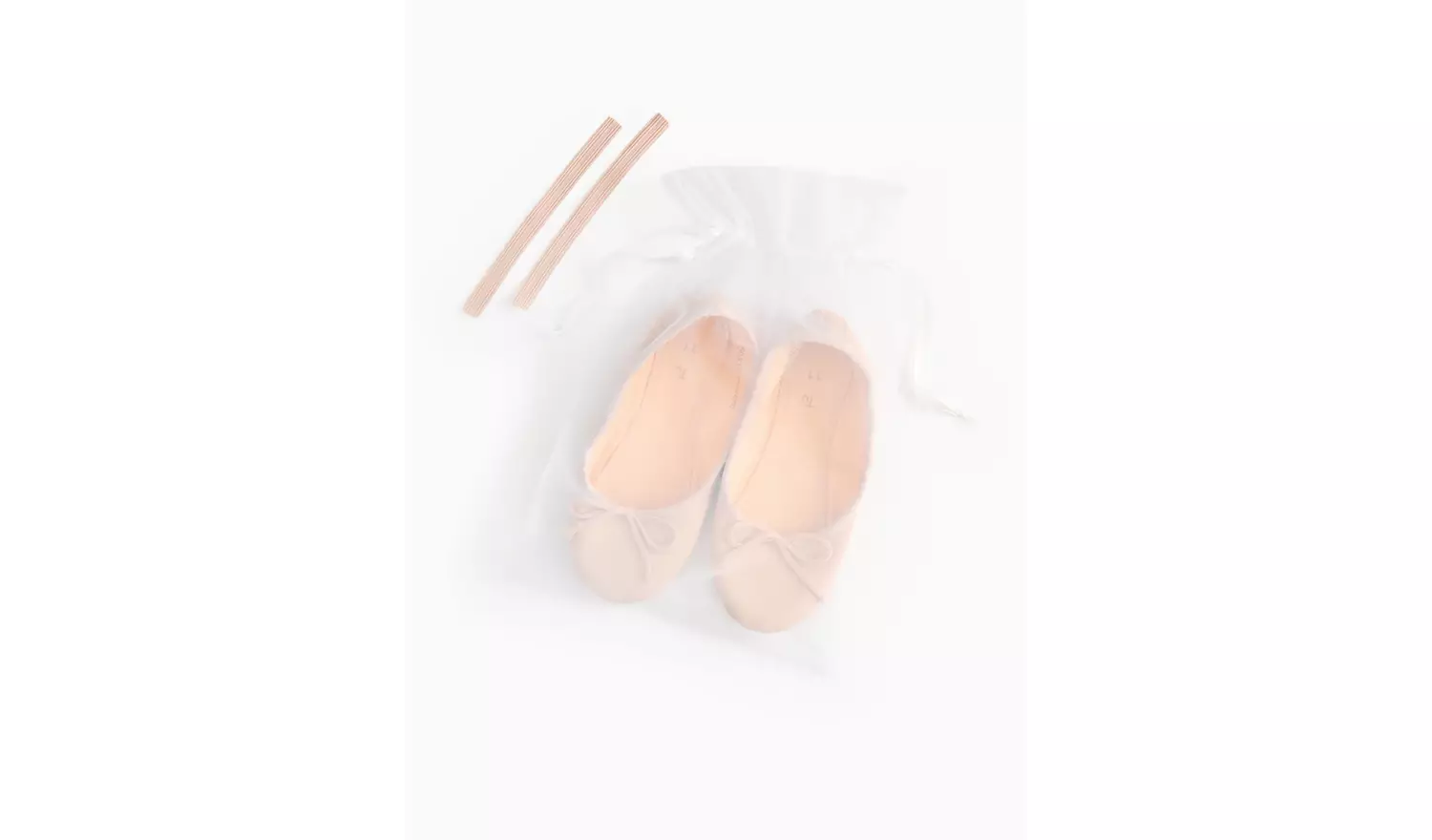 Pink Ballet Shoes In Mesh Bag 8 Infant