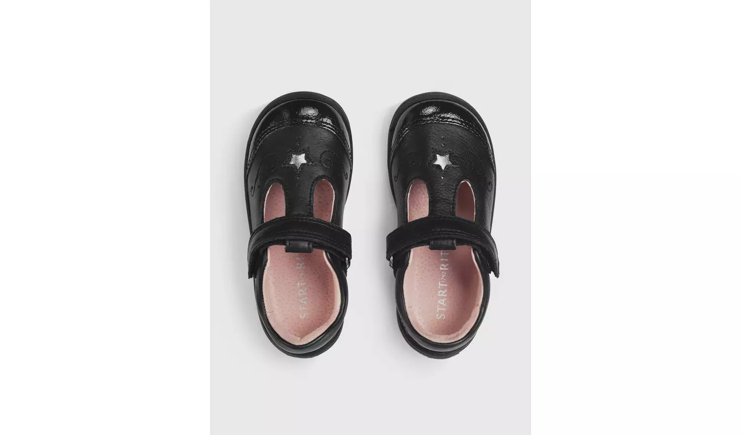 START-RITE Dazzle Black Leather T Bar School Shoes 10.5 Infant