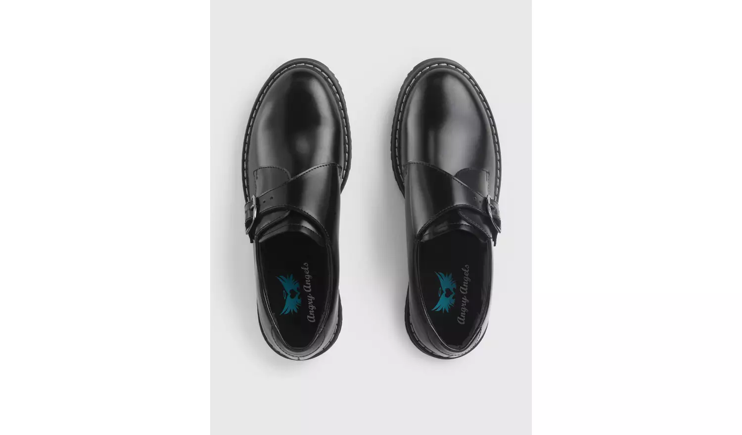 START-RITE Eclipse Black Leather Chunky Buckle Up School Shoes 7