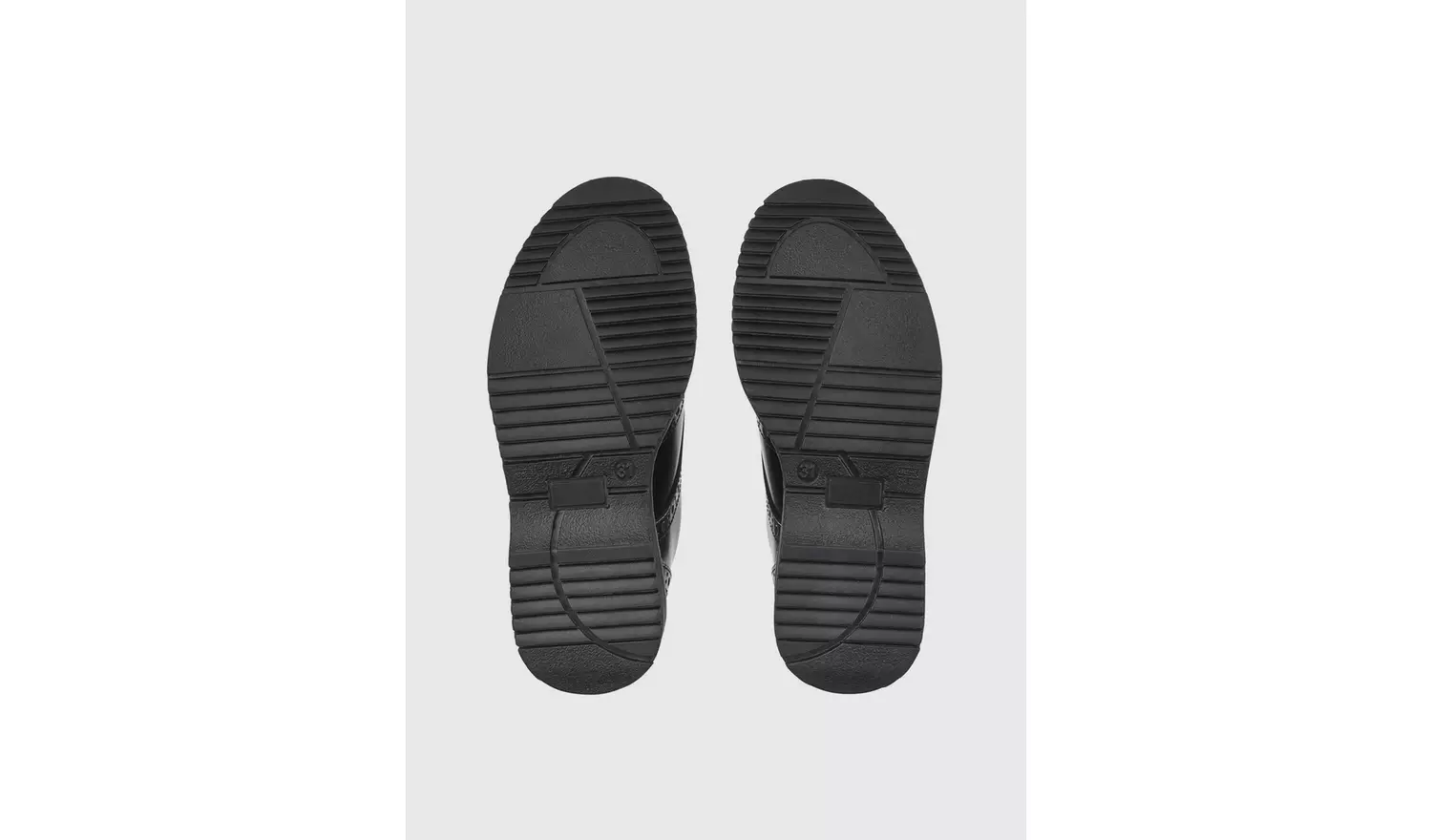 START-RITE Impulsive Brogue Black Leather Lave Up School Shoes 7