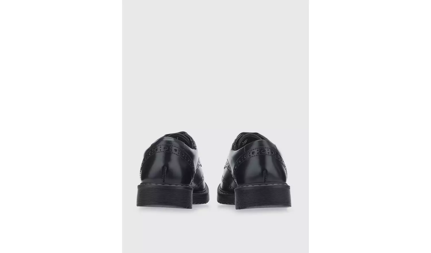 START-RITE Impulsive Brogue Black Leather Lave Up School Shoes 7