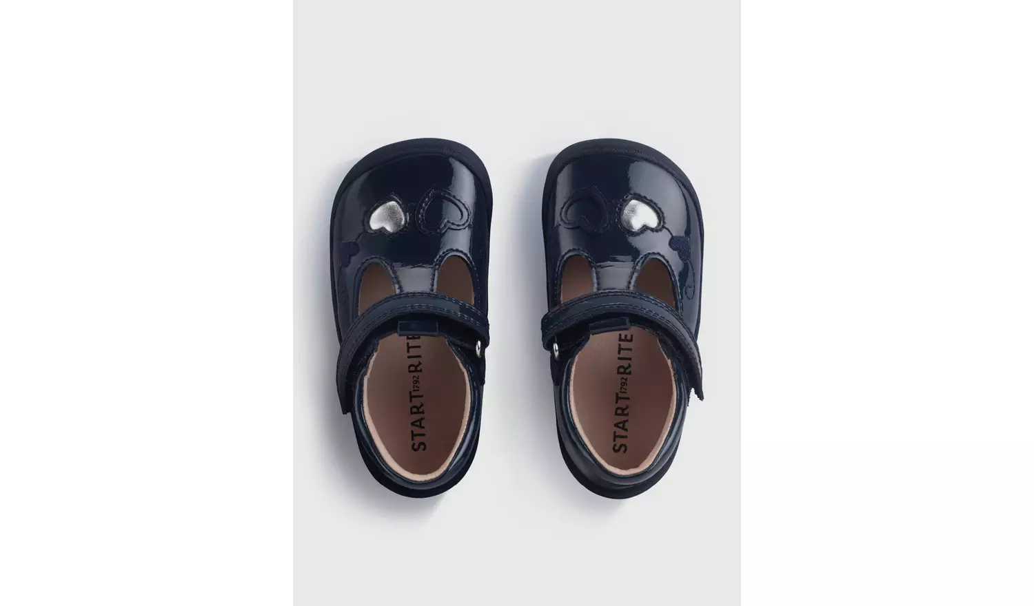 START-RITE Party Navy Patent Leather T Bar First Steps Shoes 3.5 Infant