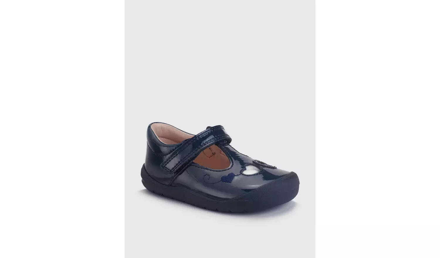 START-RITE Party Navy Patent Leather T Bar First Steps Shoes 3.5 Infant