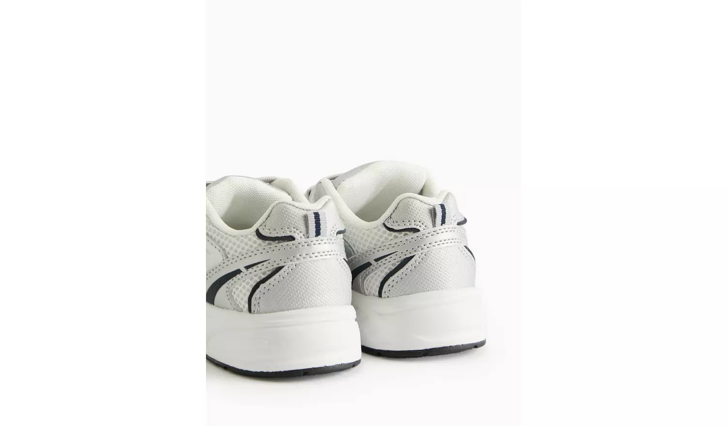 White Panelled Sporty Trainers2