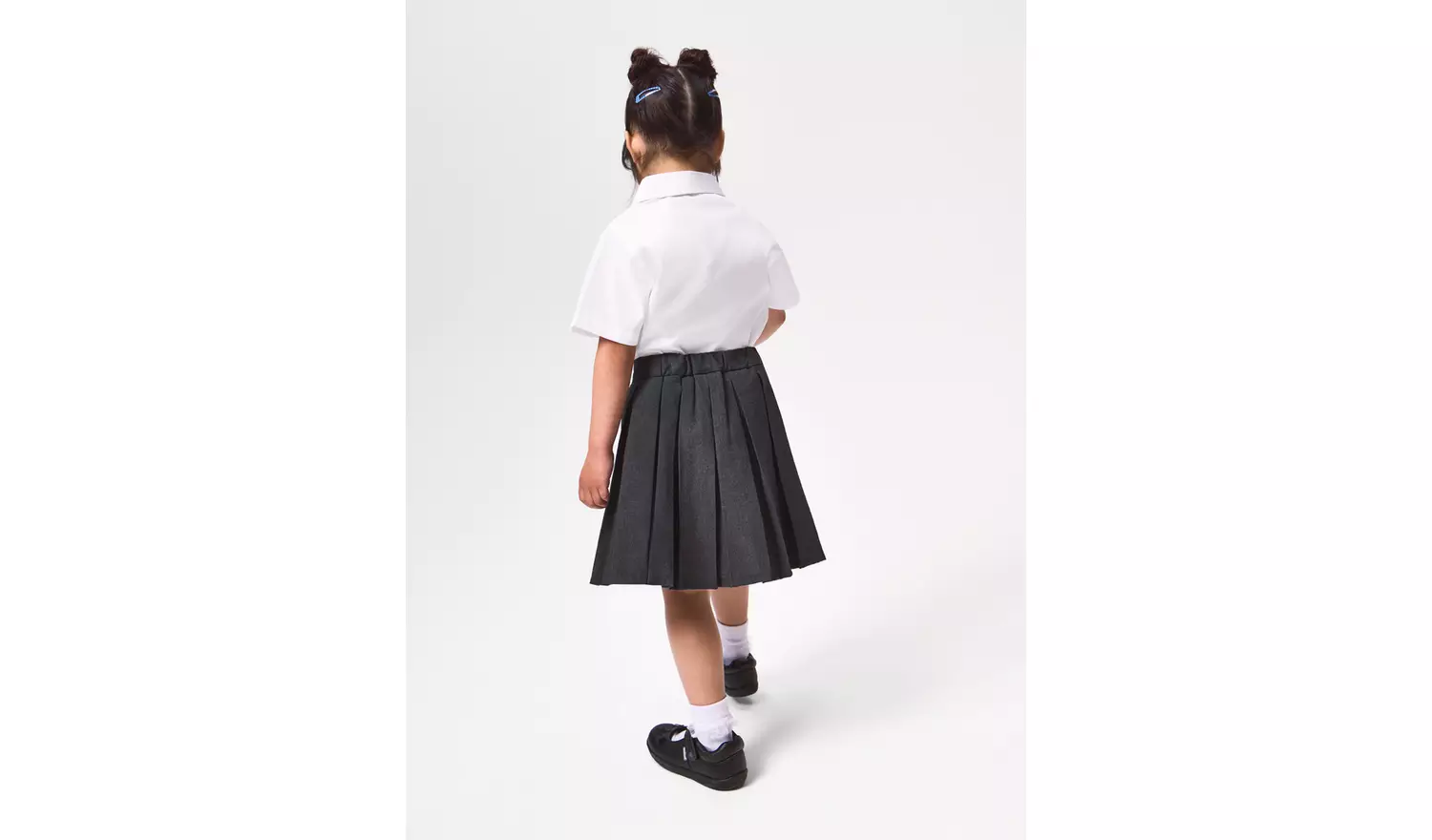 2 Pack Grey Permanent Pleat Skirts 4 years