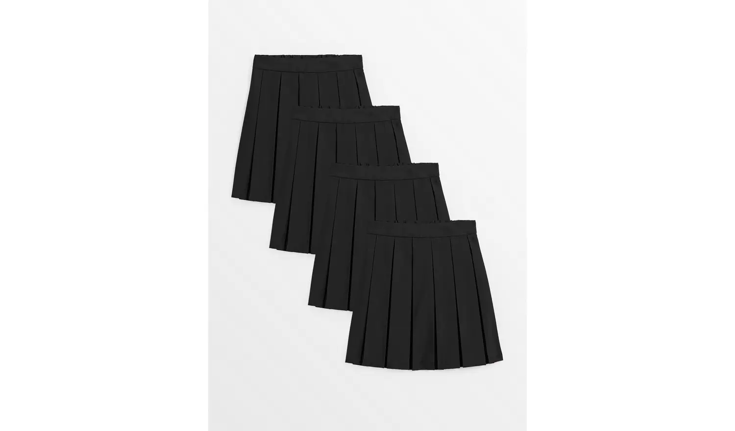 4 Pack Black Pleated Skirts 11 years