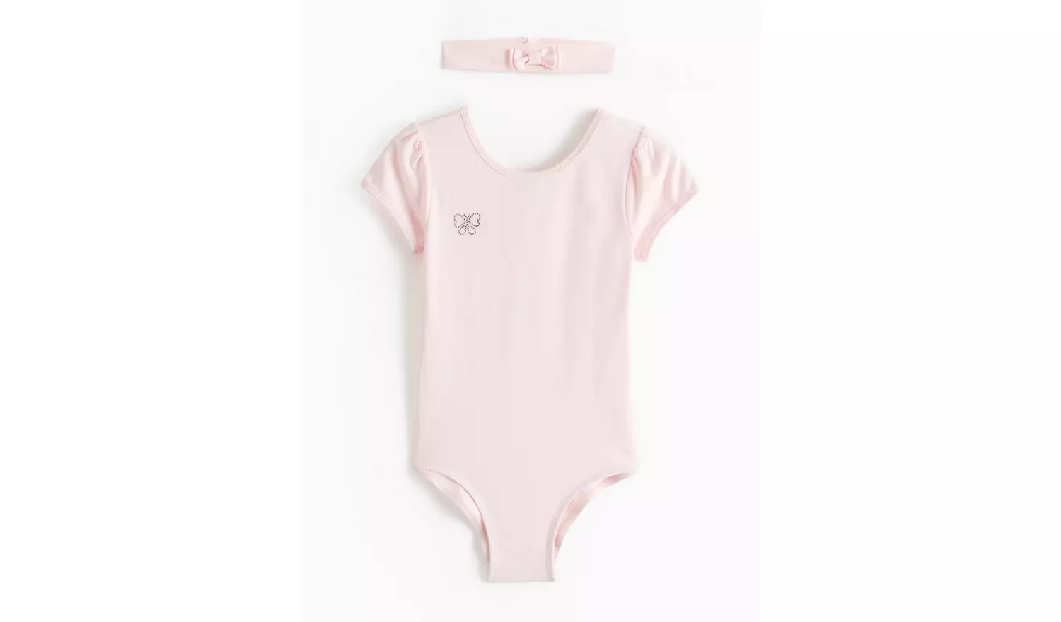 Pink Ballet Leotard & Headband Set 2 years