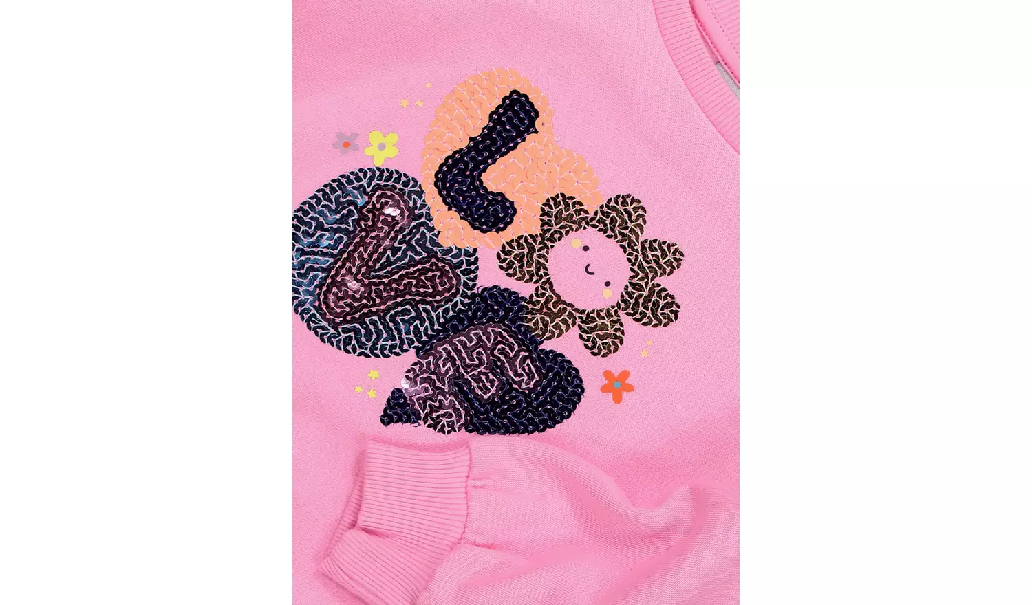 Pink Sequin Love Sweatshirt - 1-1.5 years