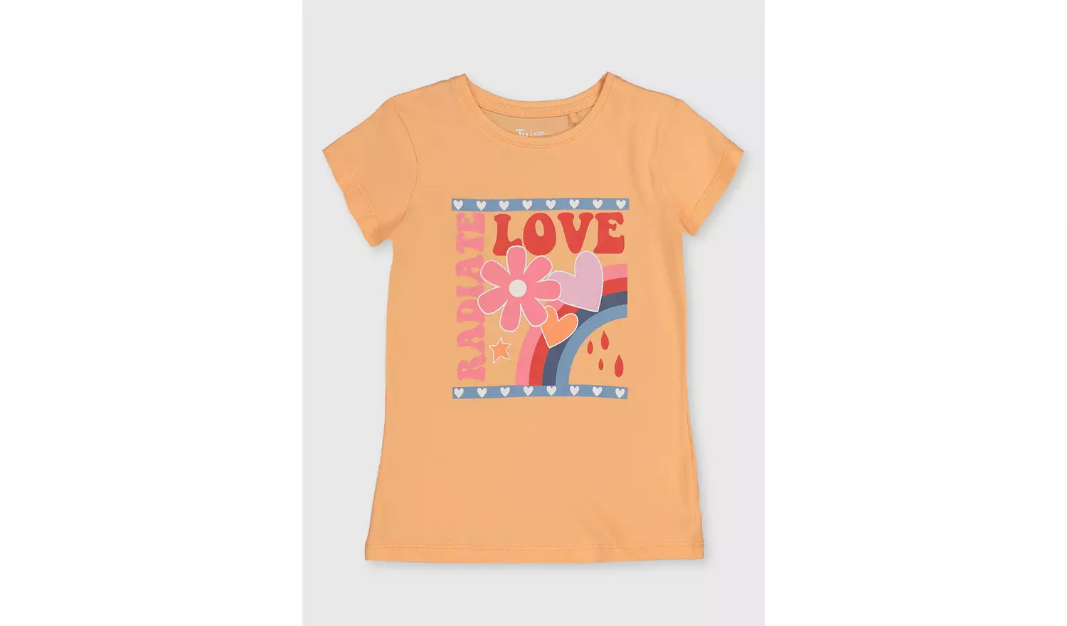 Orange Radiate Love T-Shirt - 3 years