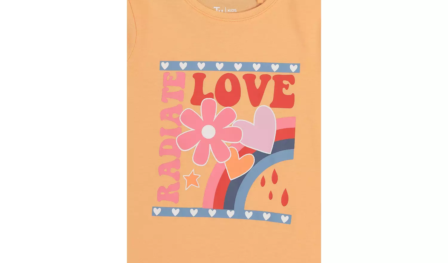 Orange Radiate Love T-Shirt - 3 years