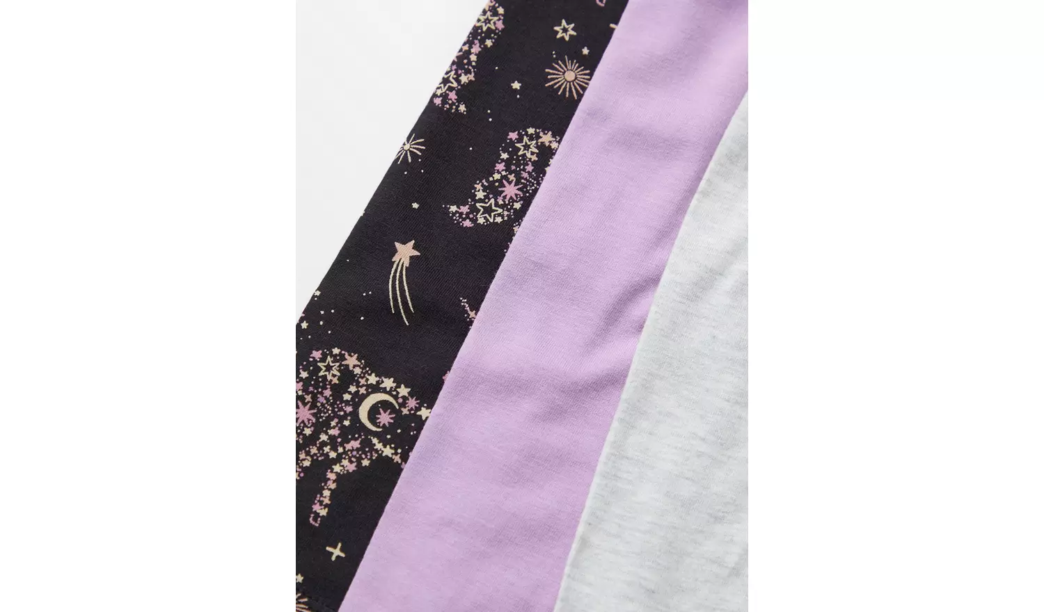 Pink, Grey & Black Lunar T-Shirts 3 Pack 8 years