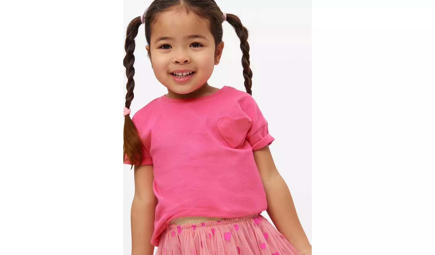 Pink Heart Pocket T-Shirt 3-4 years