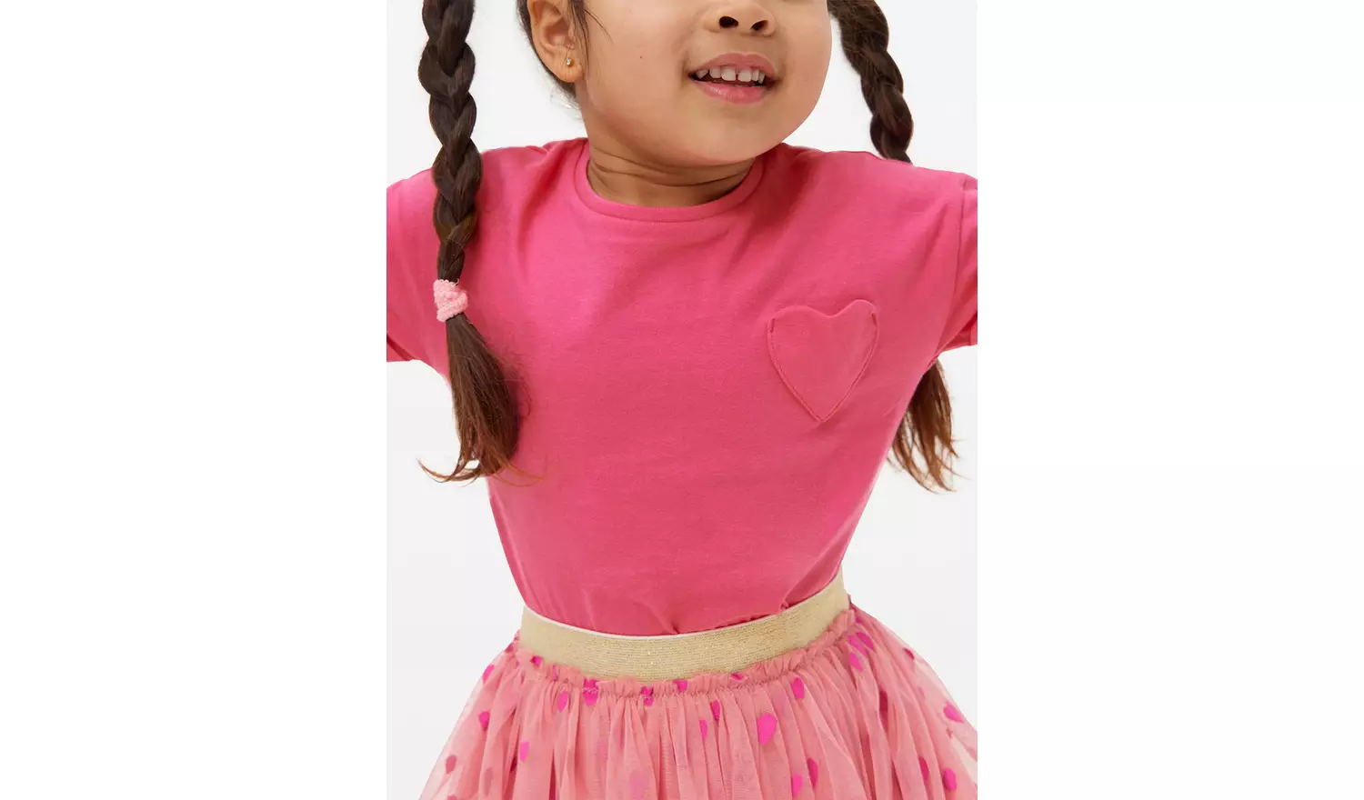 Pink Heart Pocket T-Shirt 2-3 years