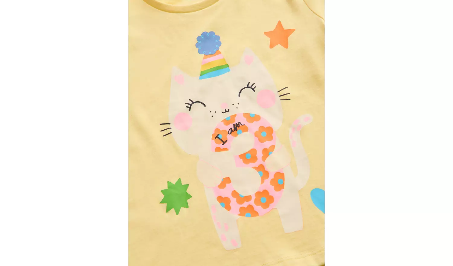 Yellow I Am 3 Age Print T-Shirt3-4 years