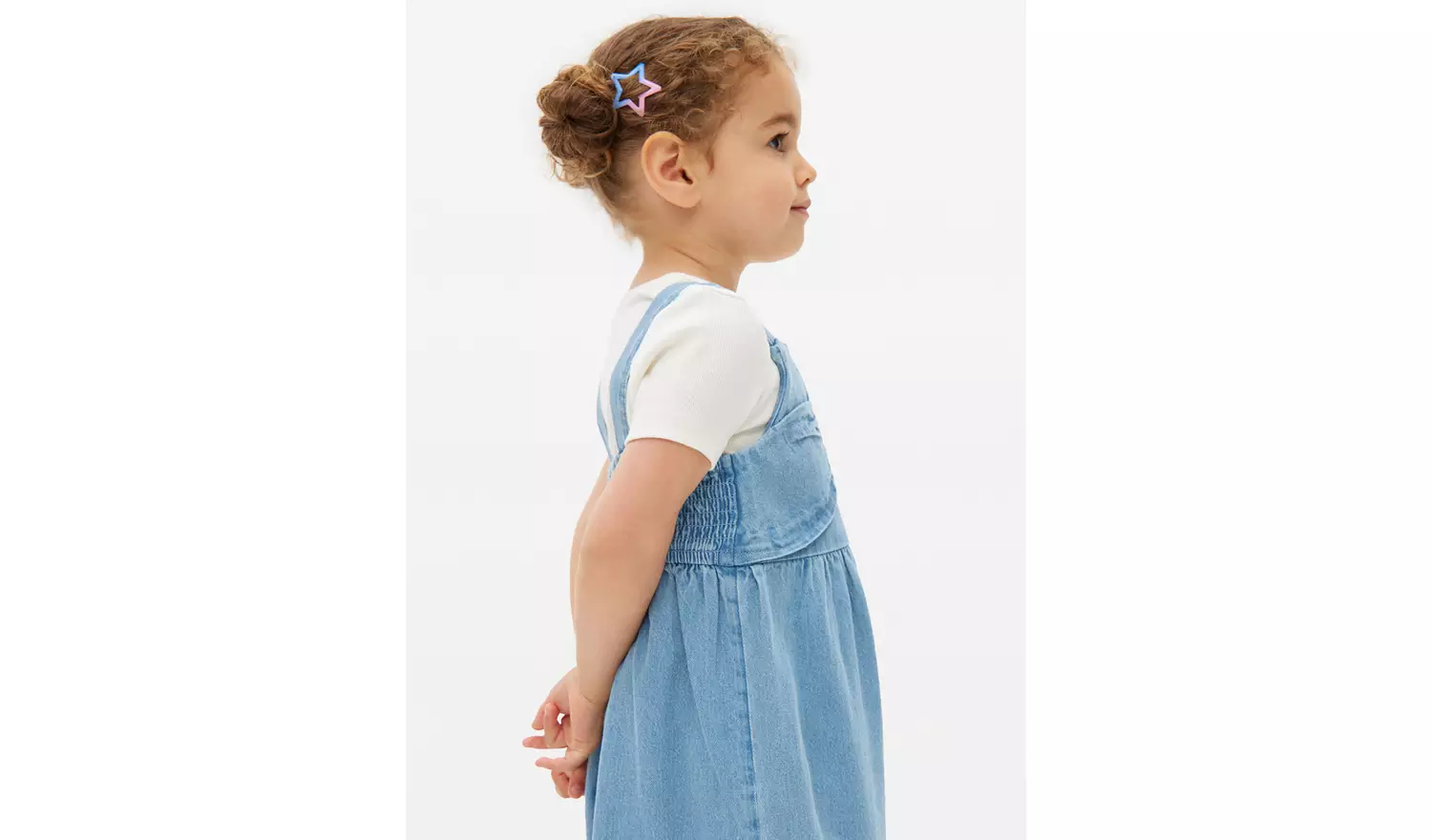 T-Shirt & Denim Bow Jumpsuit Set 1-2 years
