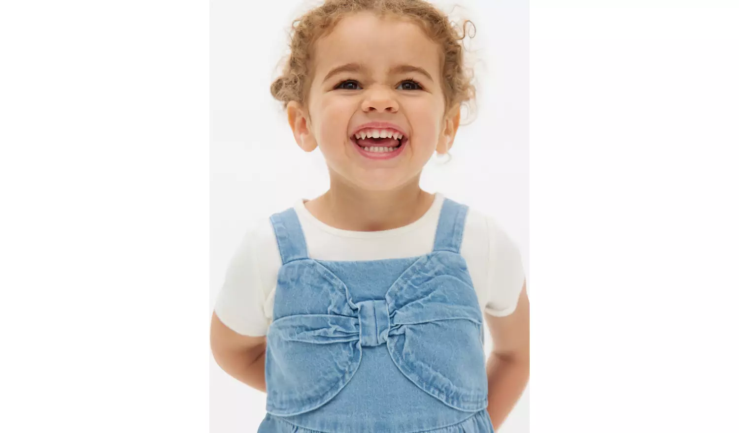 T-Shirt & Denim Bow Jumpsuit Set 1-2 years