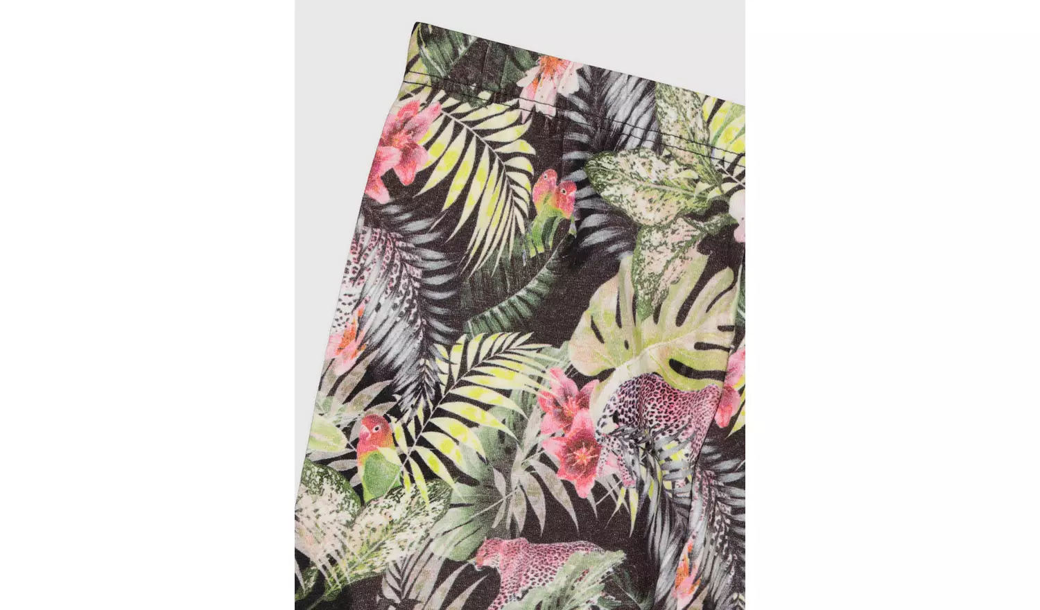 Green Tropical Print Leggings - 10 years