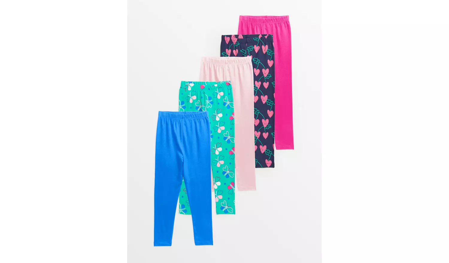 Bright Butterfly & Cherry Leggings 5 Pack 5-6 years
