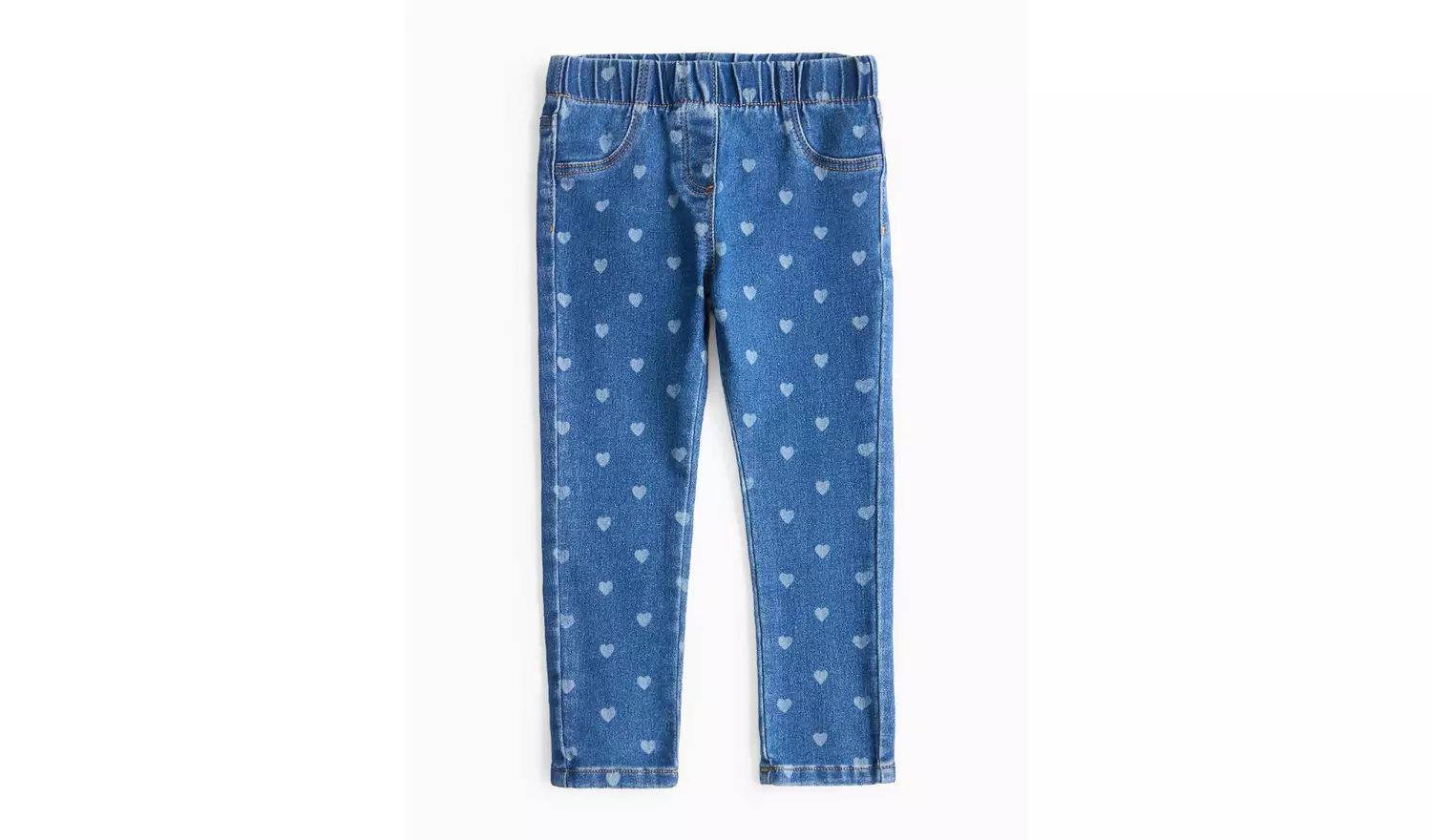 Blue Heart Print Jeggings 3-4 years