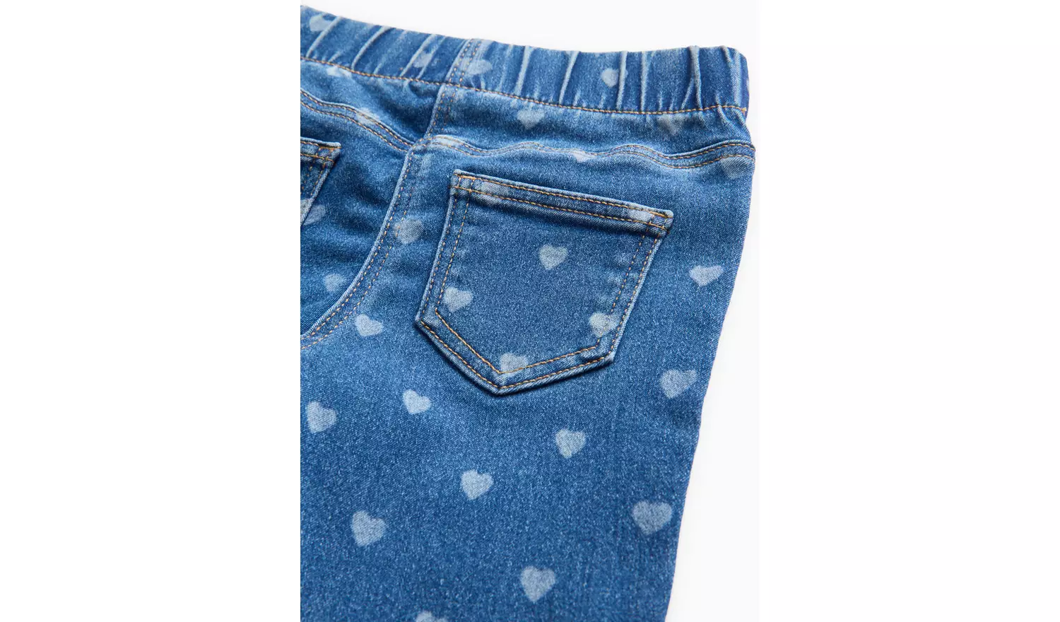 Blue Heart Print Jeggings 1-2 years