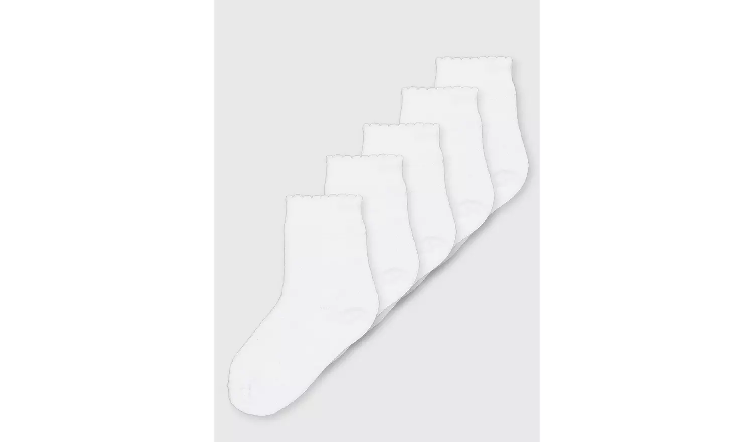 White Sparkle Stripe Socks 5 Pack 12.5-3.5