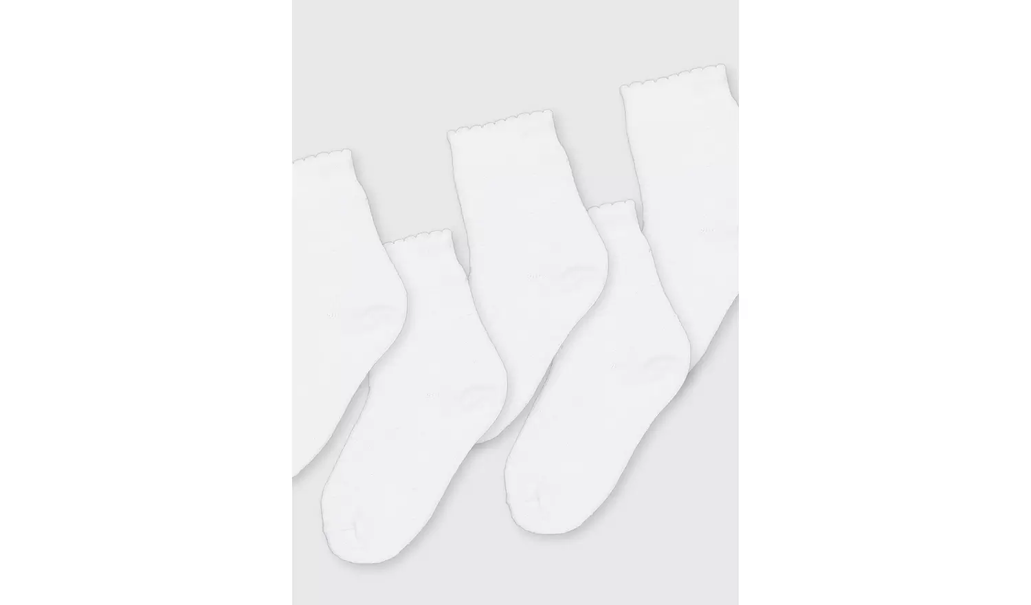 White Sparkle Stripe Socks 5 Pack 6-8.5
