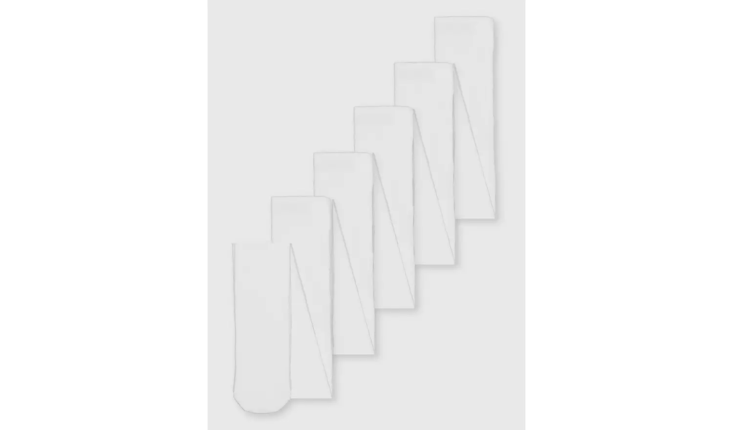 White Cotton-Rich Tights 5 Pack - 9-10 years