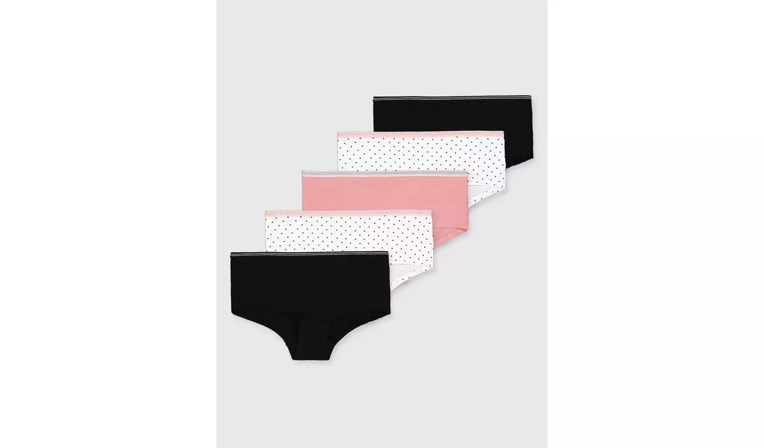 Mono & Spot Shorts-Style Briefs 5 Pack - 5-6 years