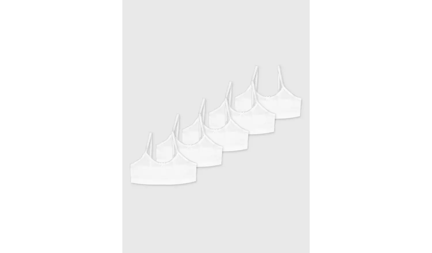 White Crop Tops 5 Pack 4-5 years