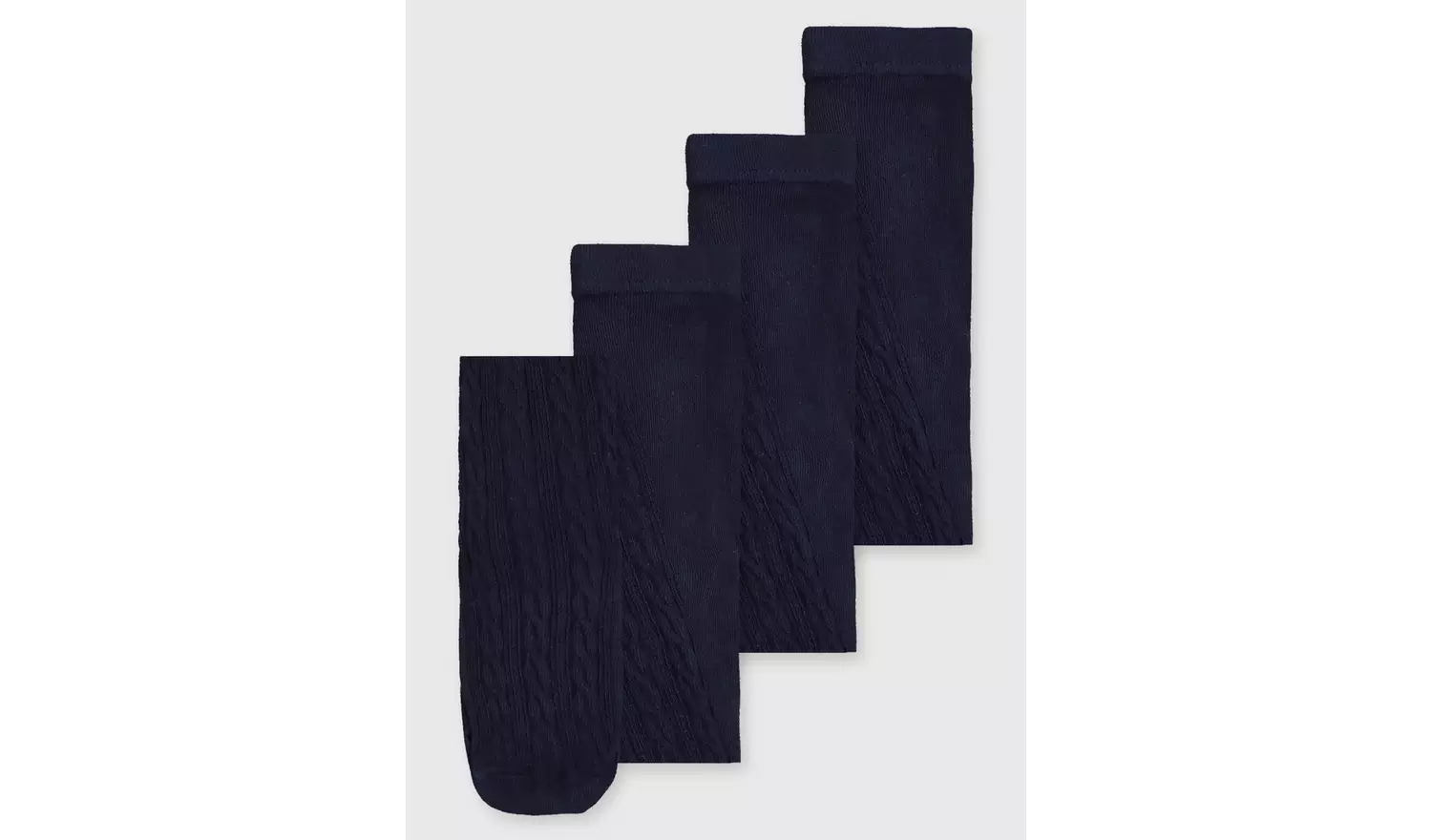 Navy Cable Knit Tights 3 Pack 4-5 years