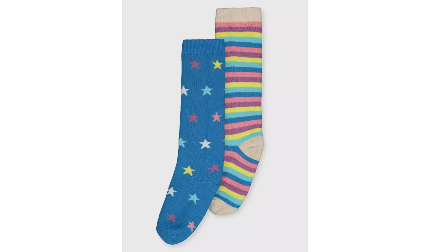 Bright Star & Stripe Welly Socks 2 Pack - 3-5.5