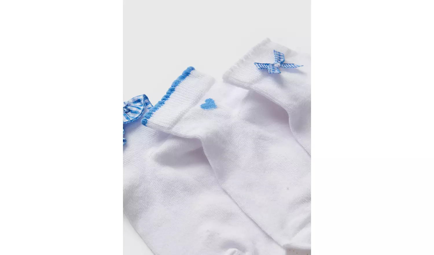 Blue Gingham Socks 5 Pack - 4-5.5